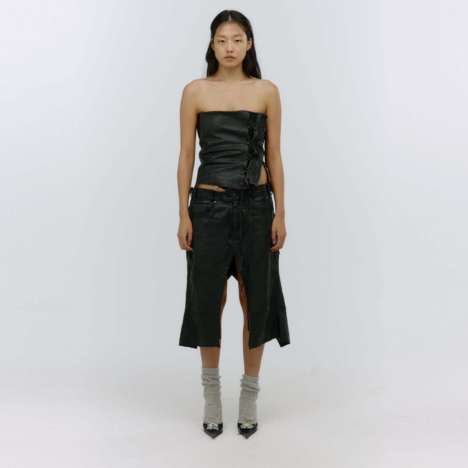 Leather Trouser Skirt