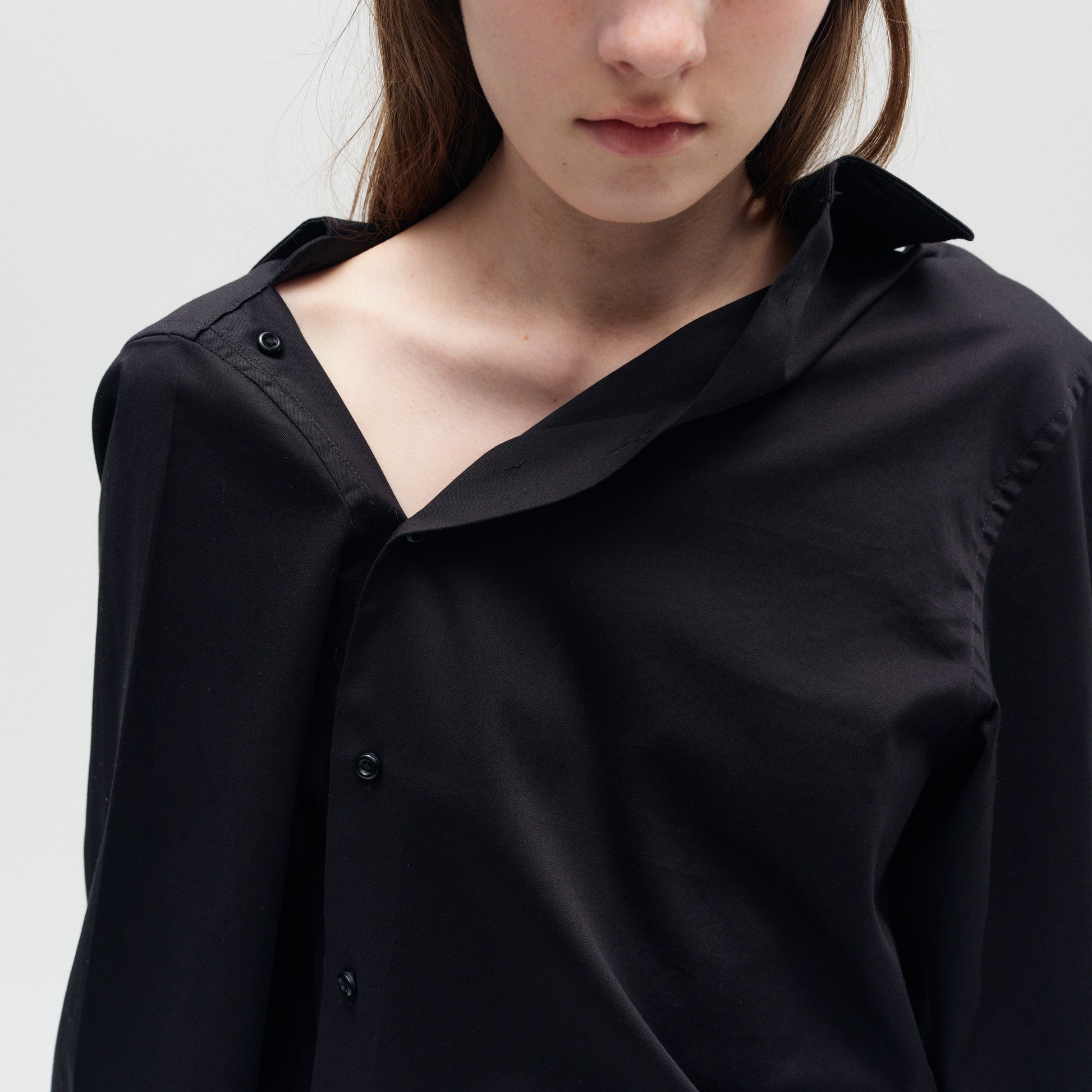 Asymmetric Shirt Black