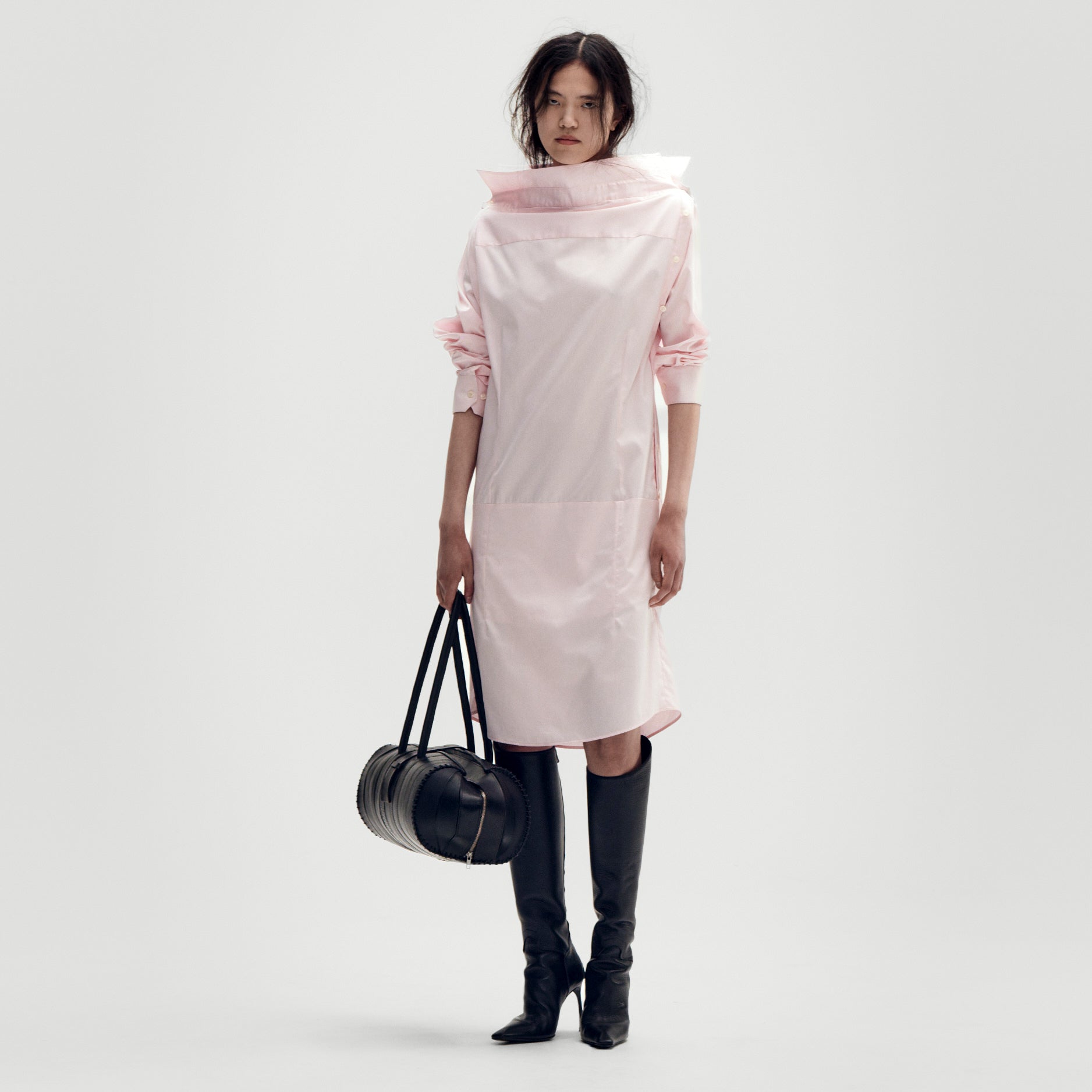 Long Sleeve Square Shirt Dress – HODAKOVA
