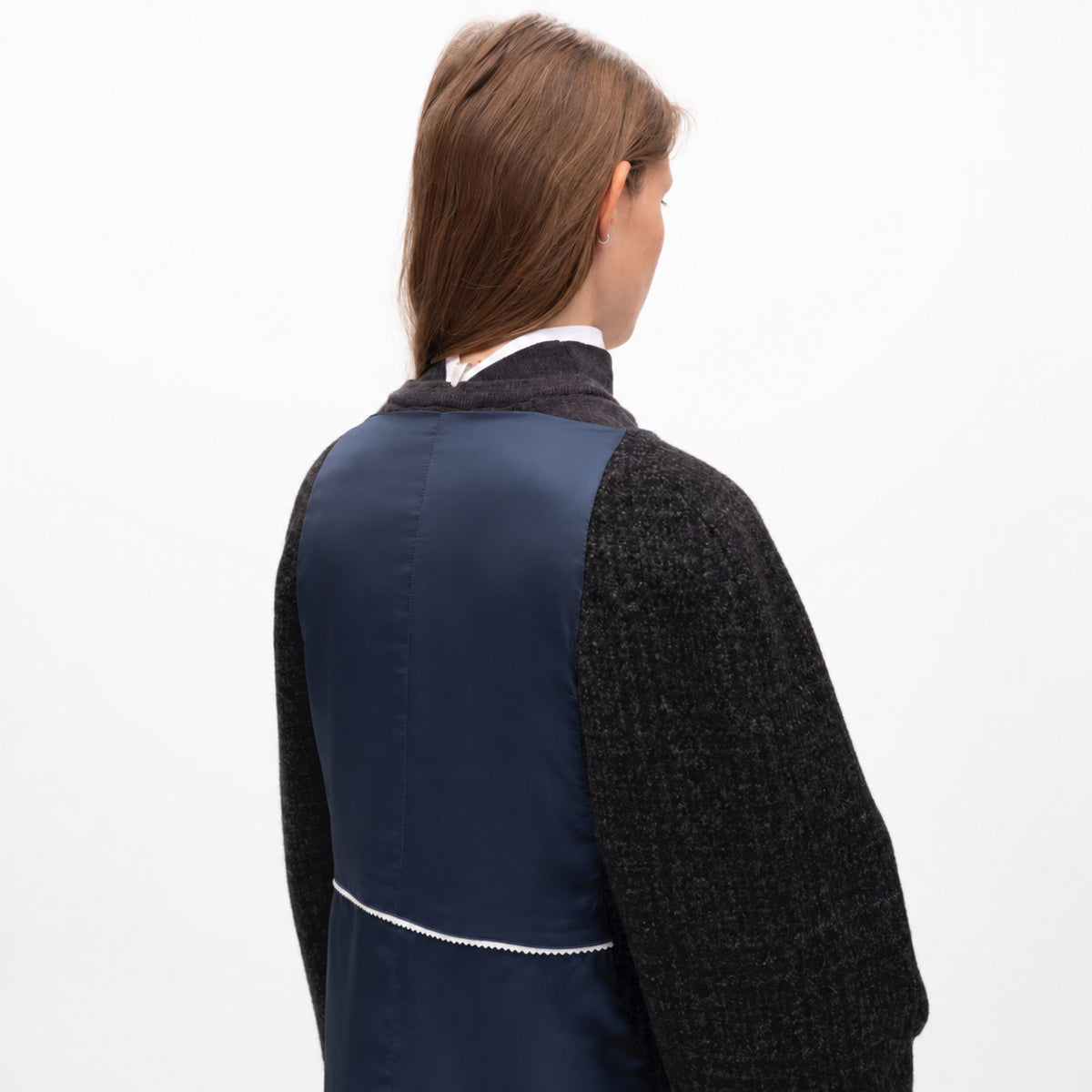 Tweed Dress With Lining Back