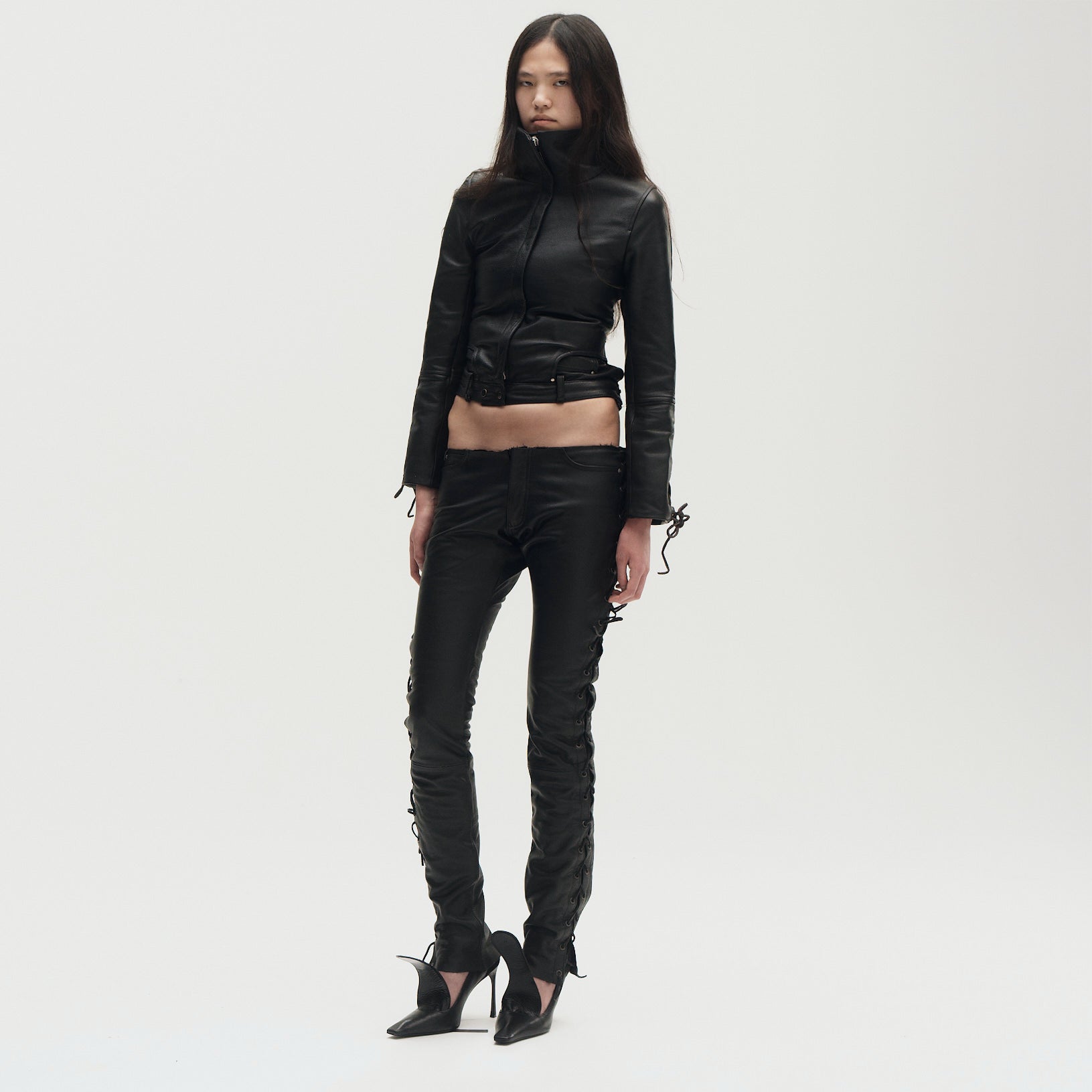 Leather Lacing Trousers