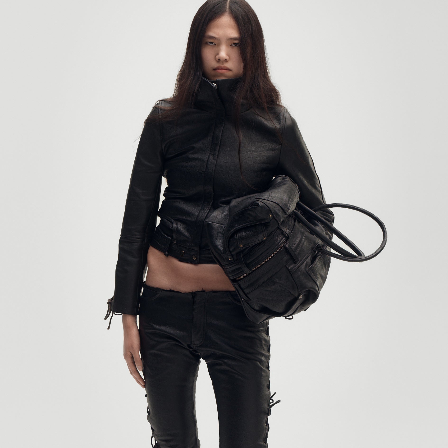 Leather Trouser Weekend Bag