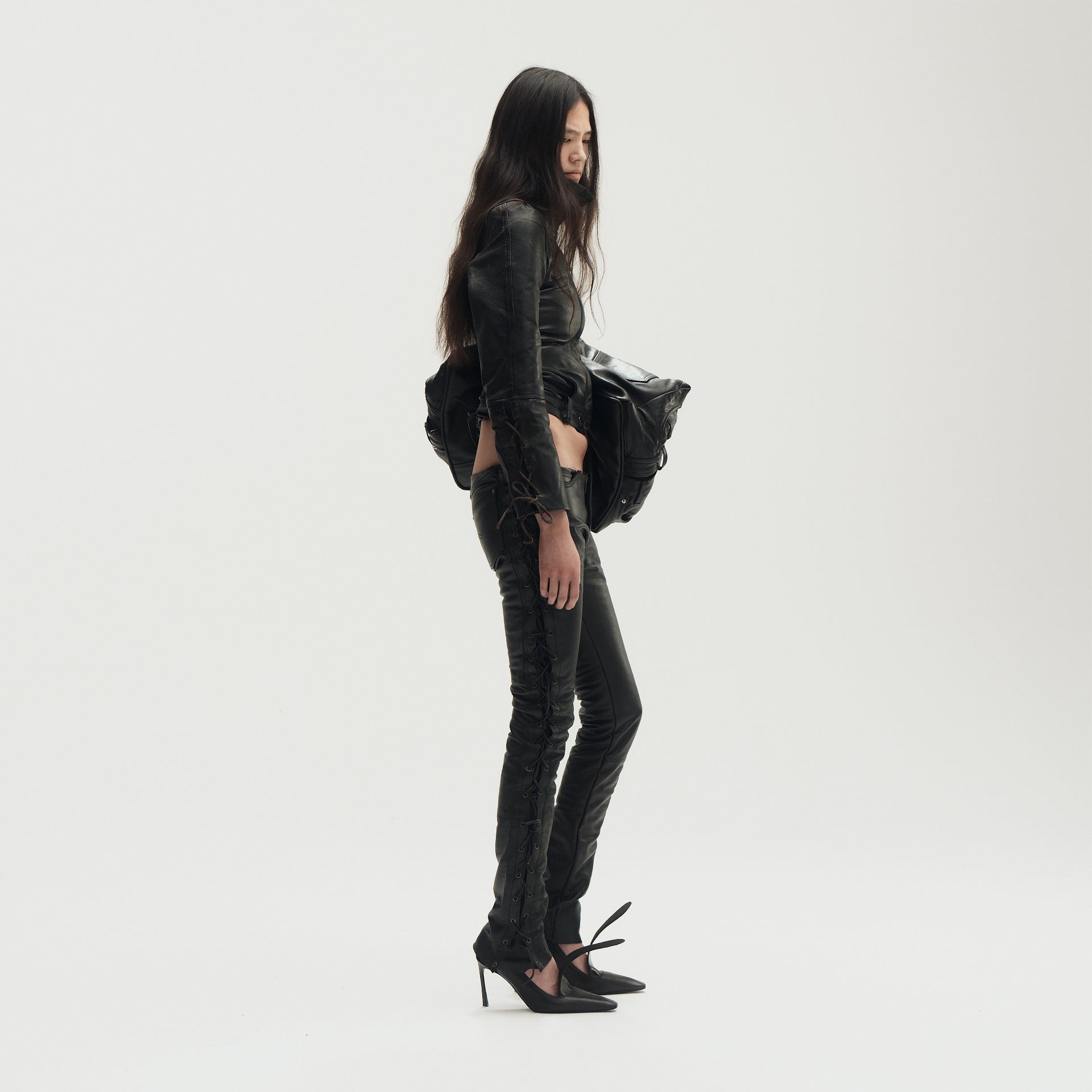 Leather Lacing Trousers