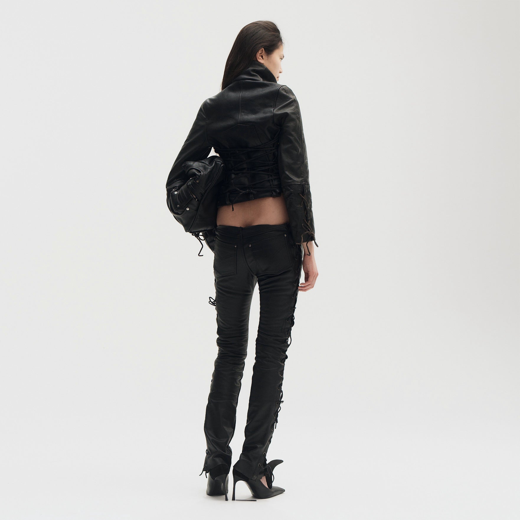 Leather Lacing Trousers