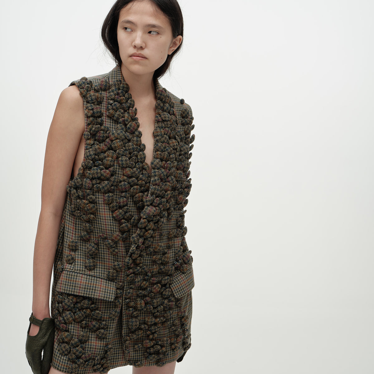 Tweed Button Vest