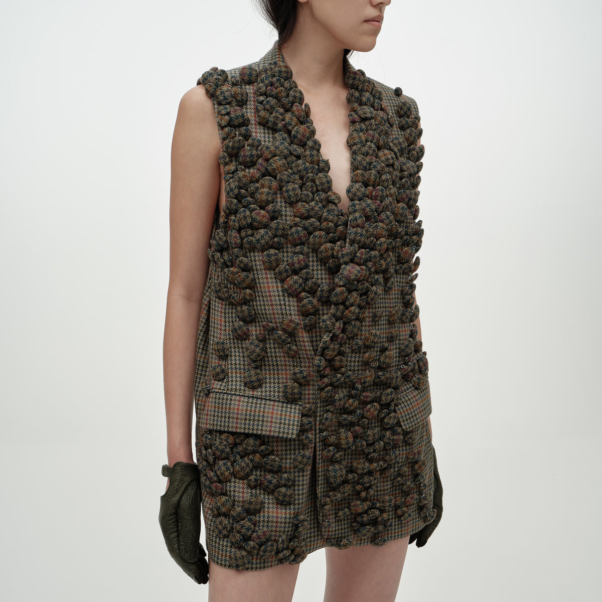 Tweed Button Vest