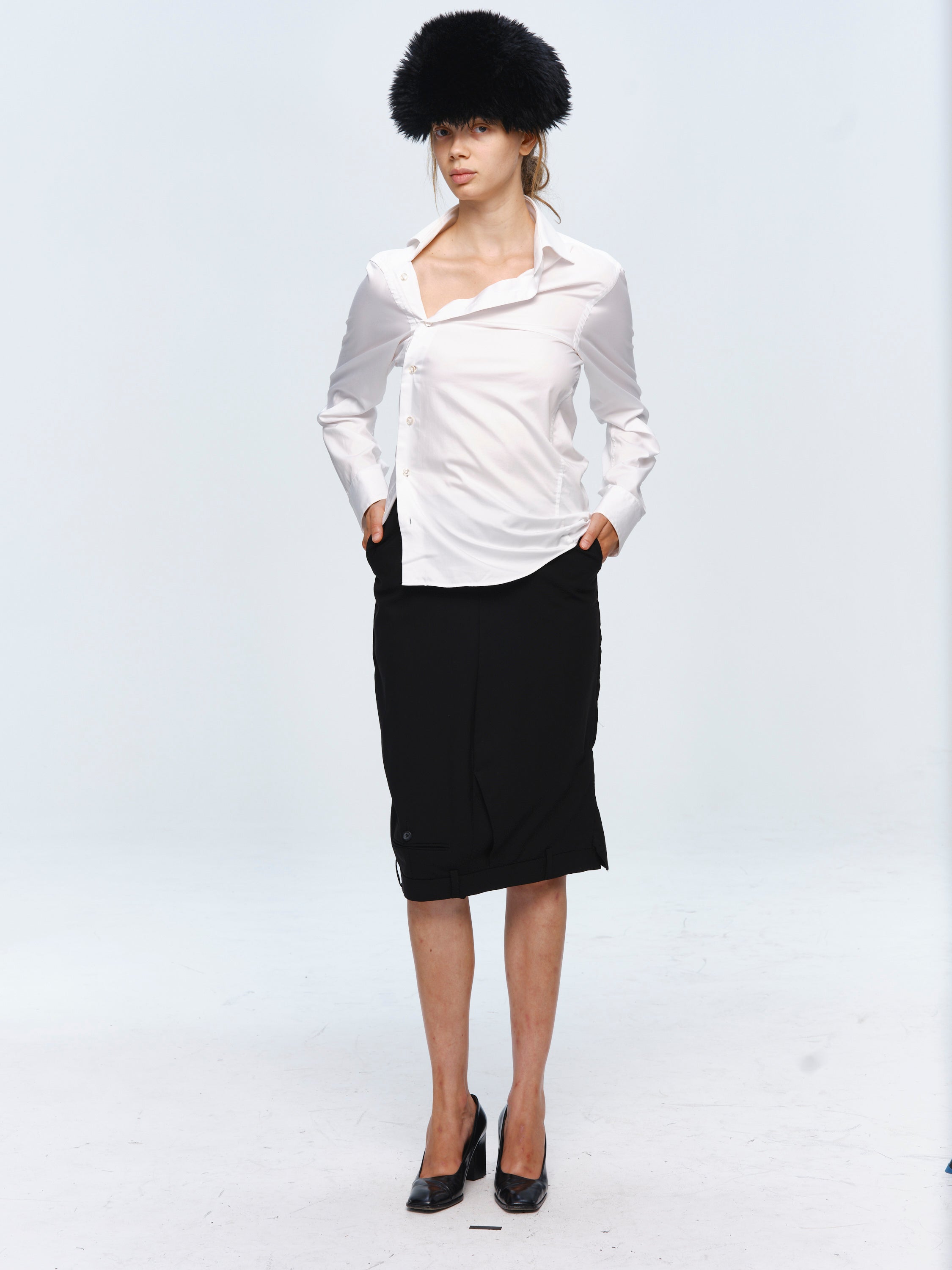 Asymmetric Shirt White