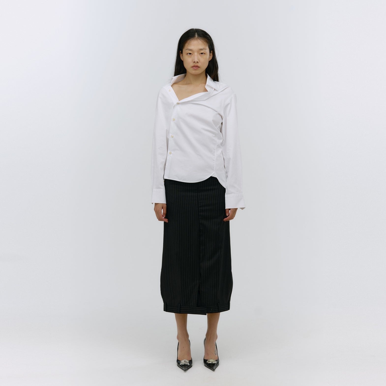 Asymmetric Shirt White