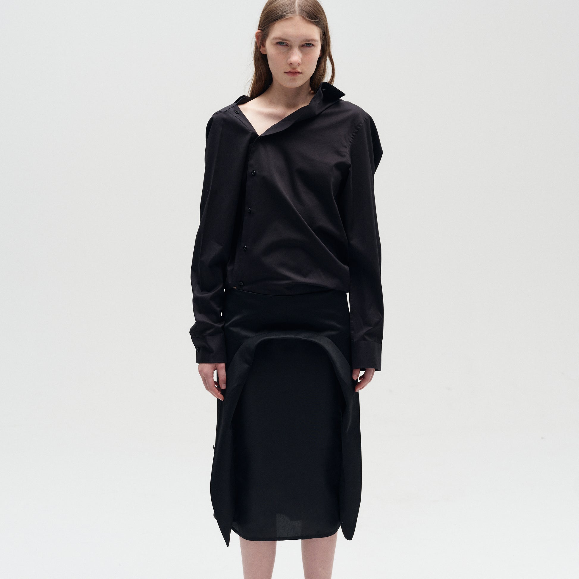 Asymmetric Shirt Black
