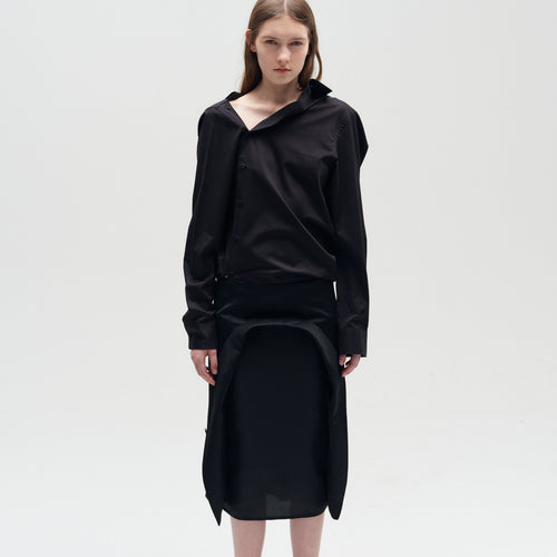 Asymmetric Shirt Black