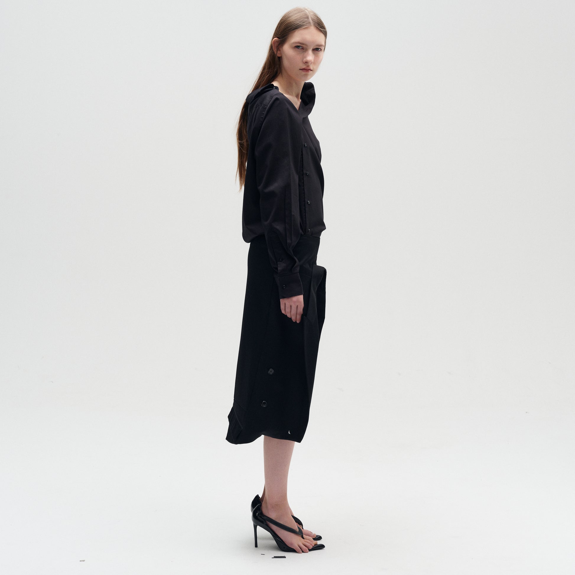 Asymmetric Shirt Black