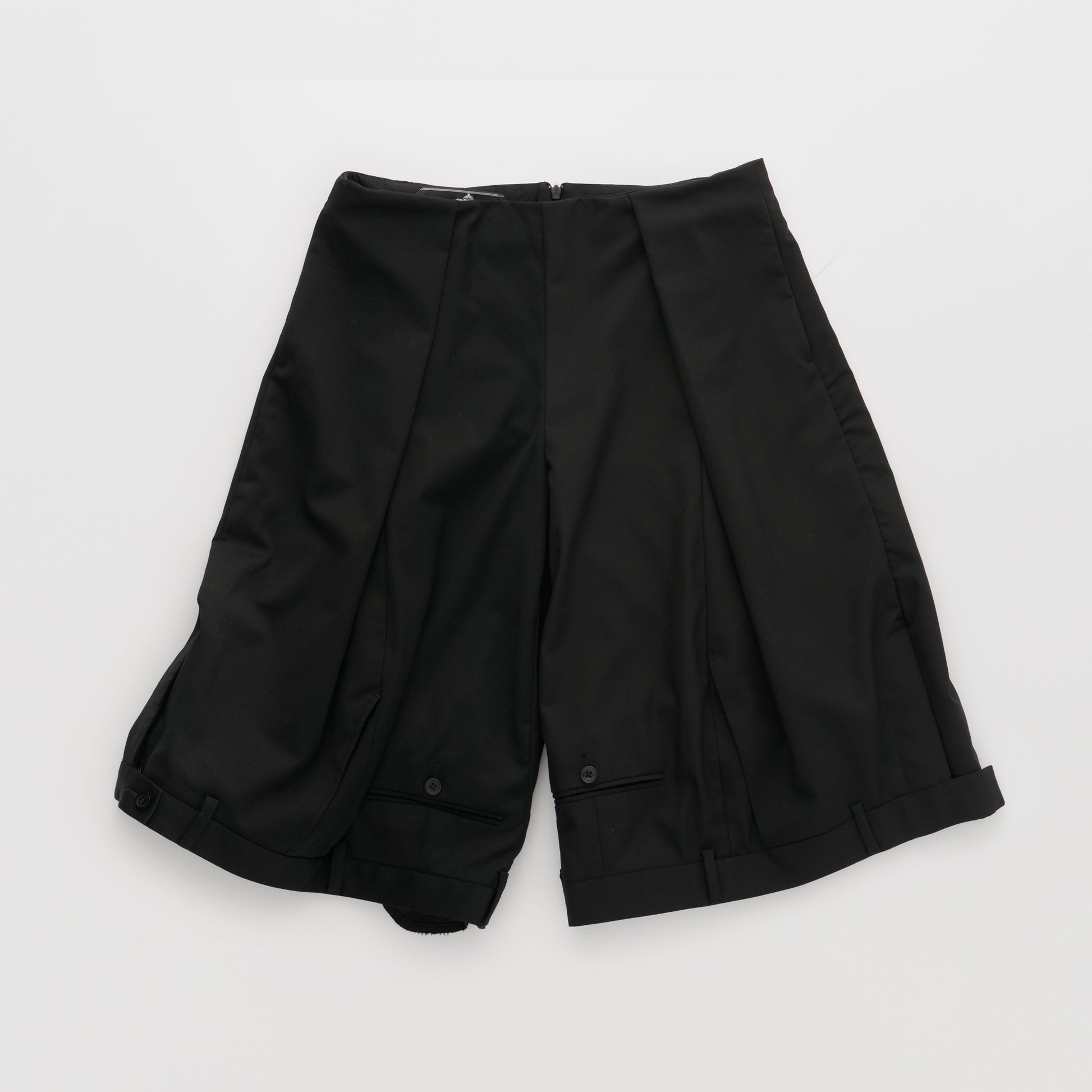 Upside Down Trouser Shorts Wide