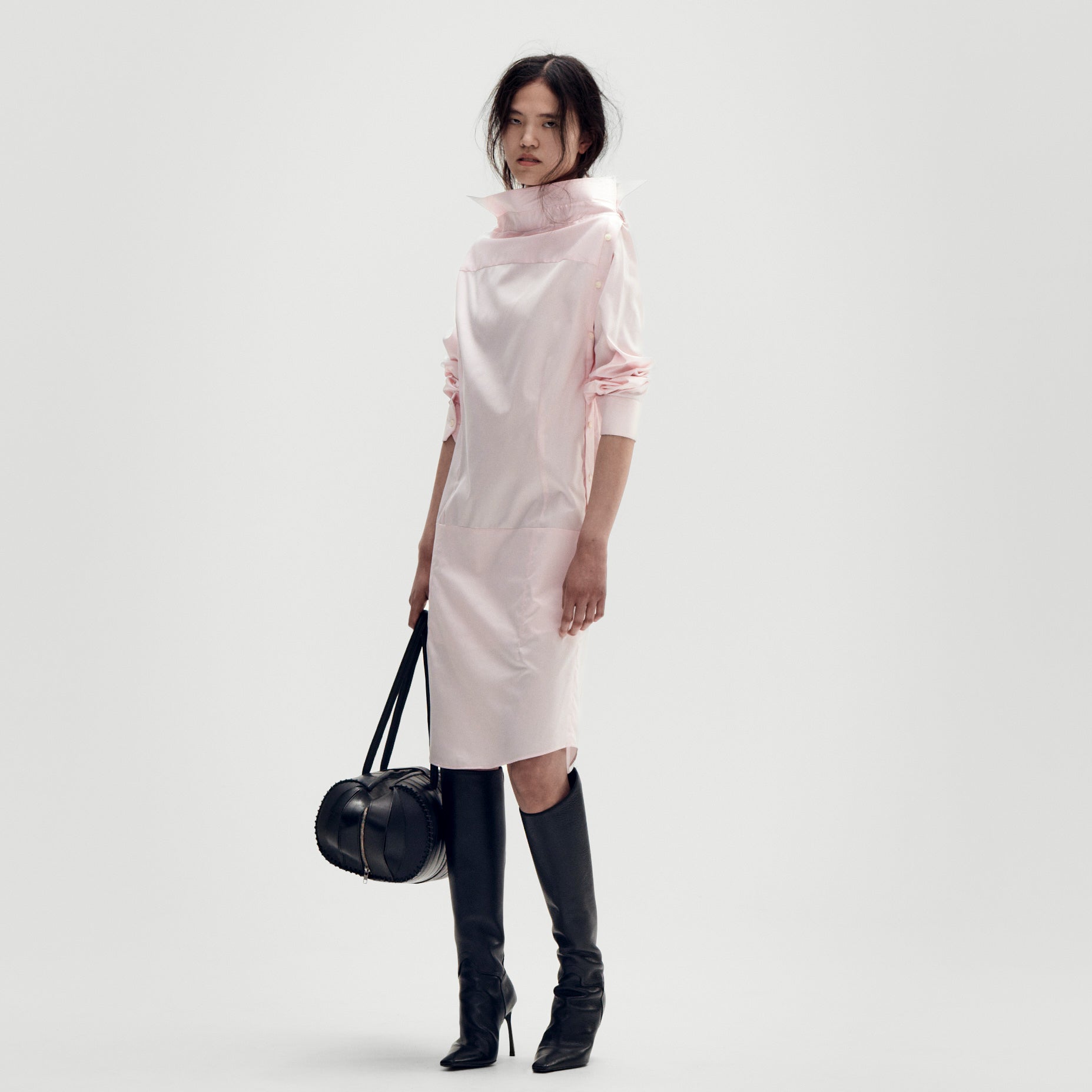 Long Sleeve Square Shirt Dress