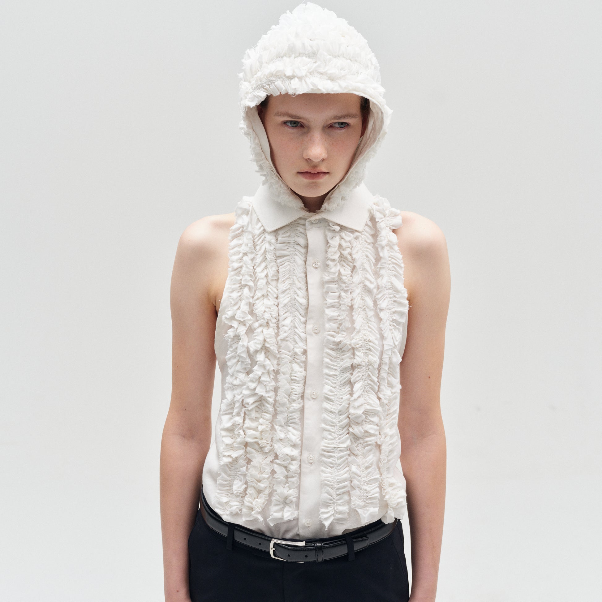 Frill Tank Hoodie