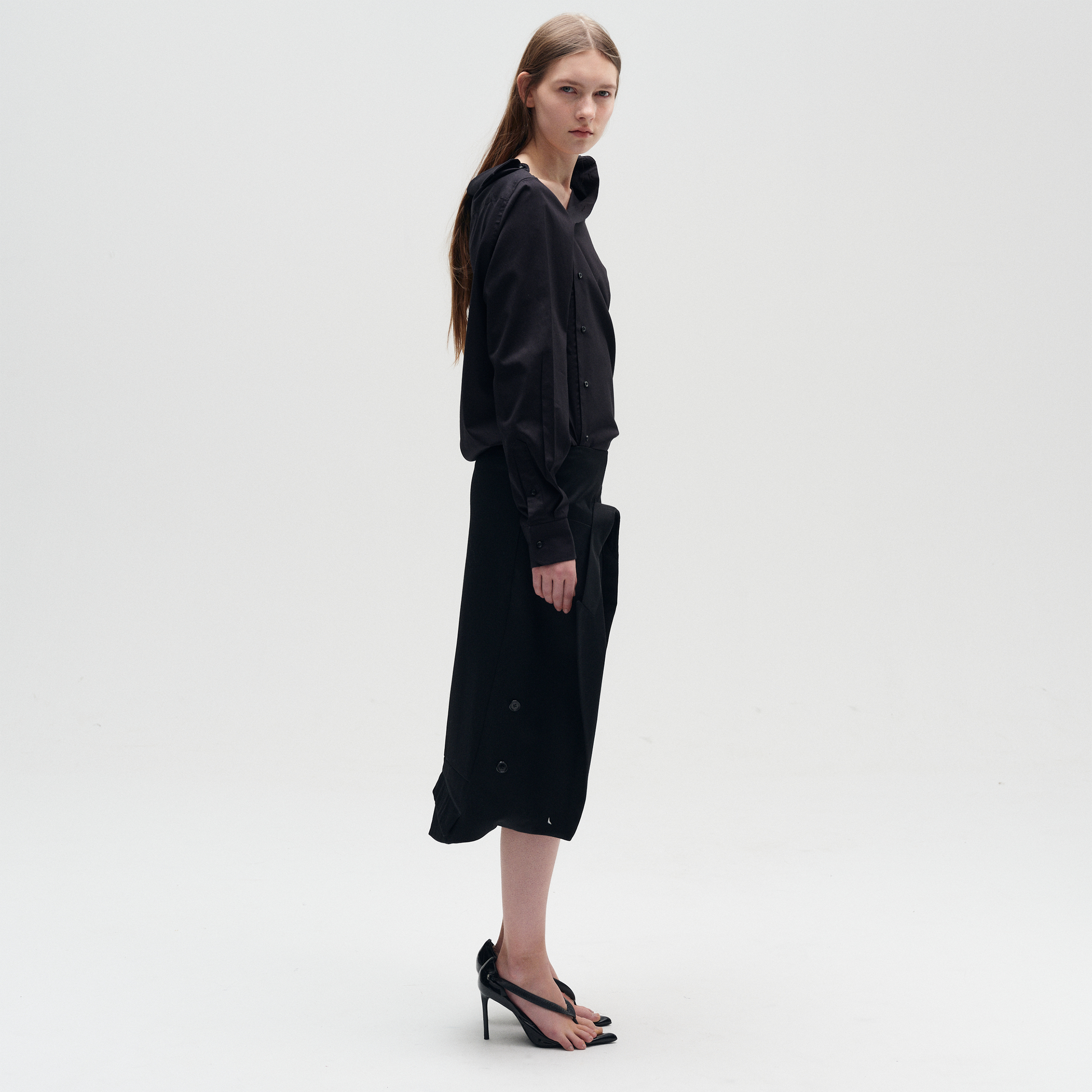 Asymmetric Shirt Black