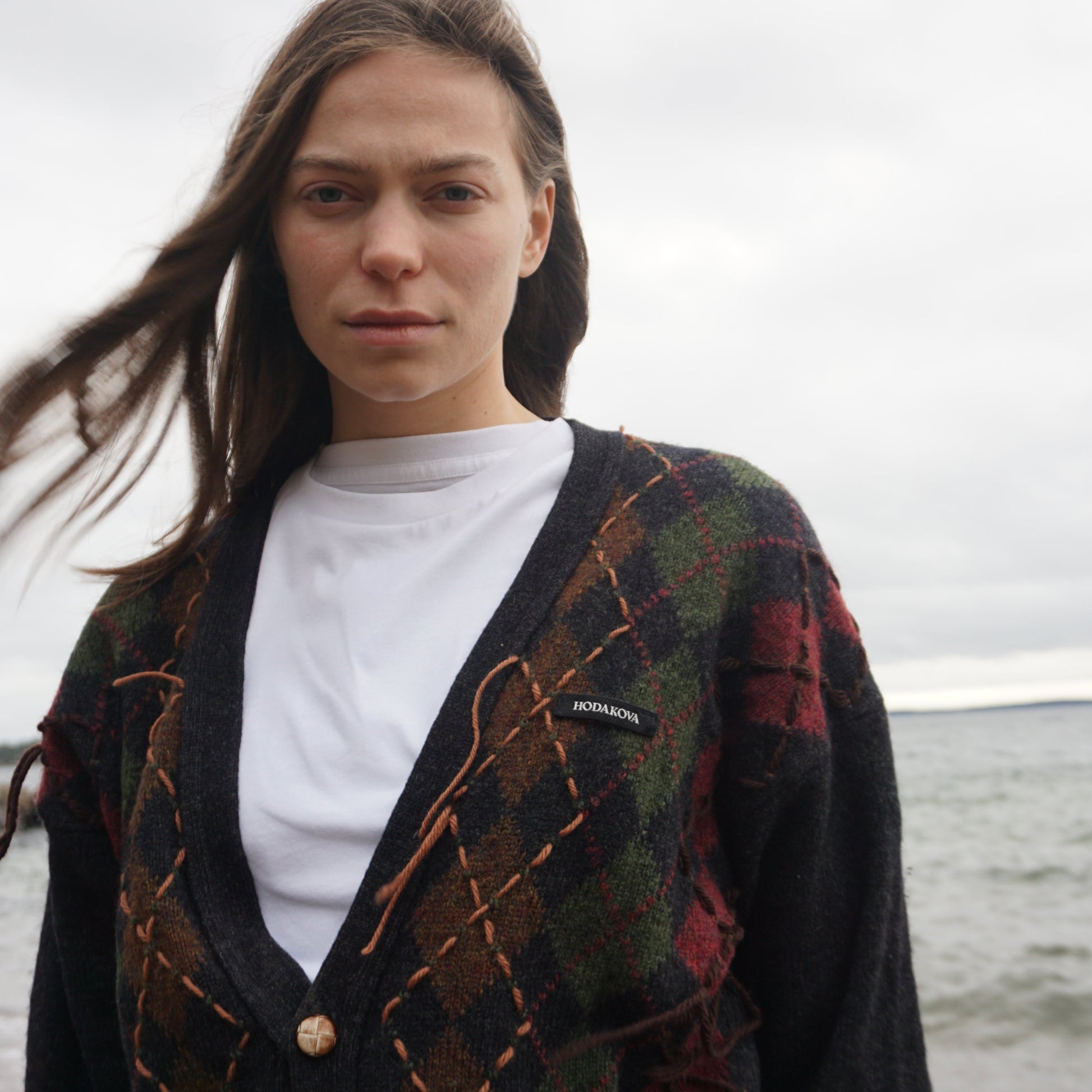 Argyle Stitch Cardigan