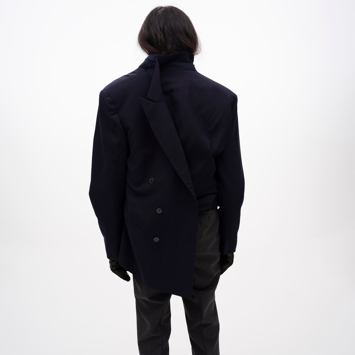 Collar Short Jacket With Flap