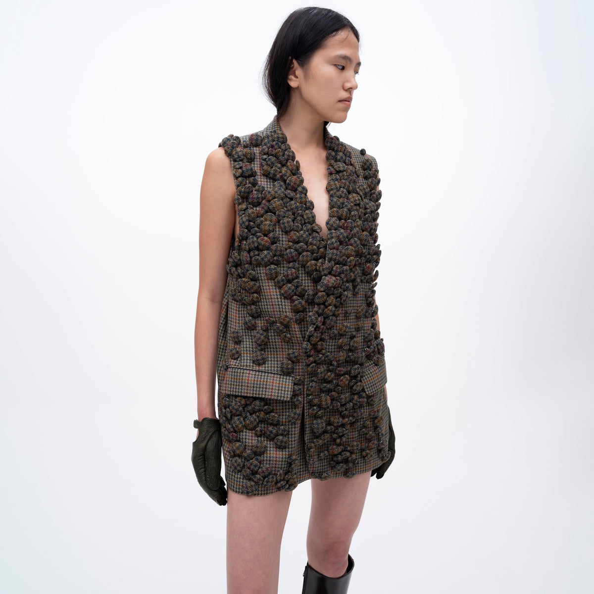 Tweed Button Vest