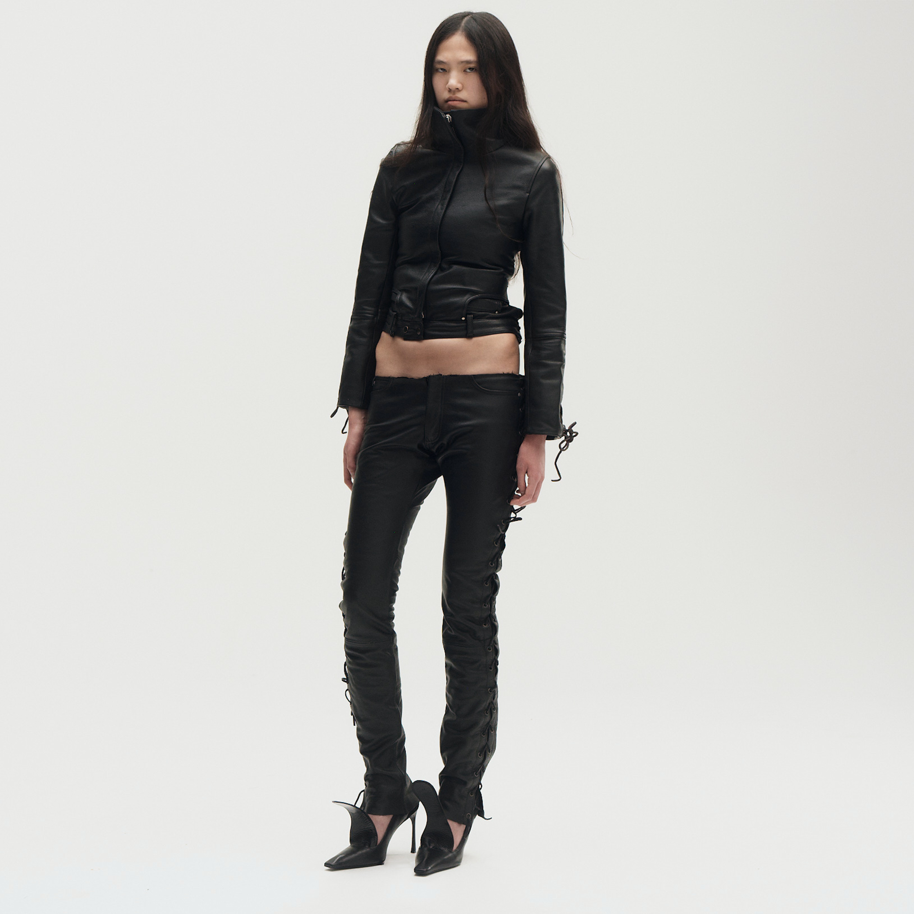 Leather Lacing Trousers