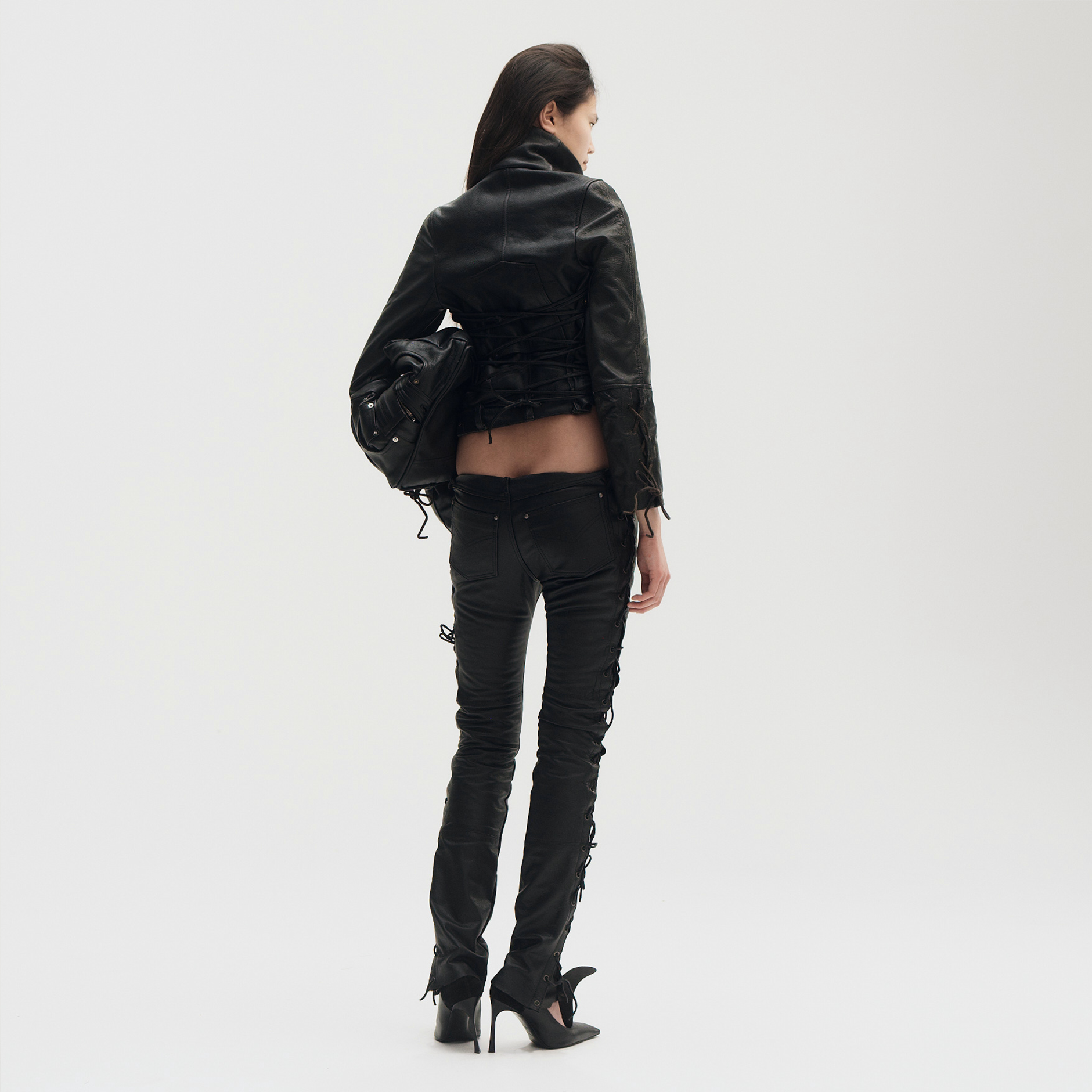 Leather Lacing Trousers
