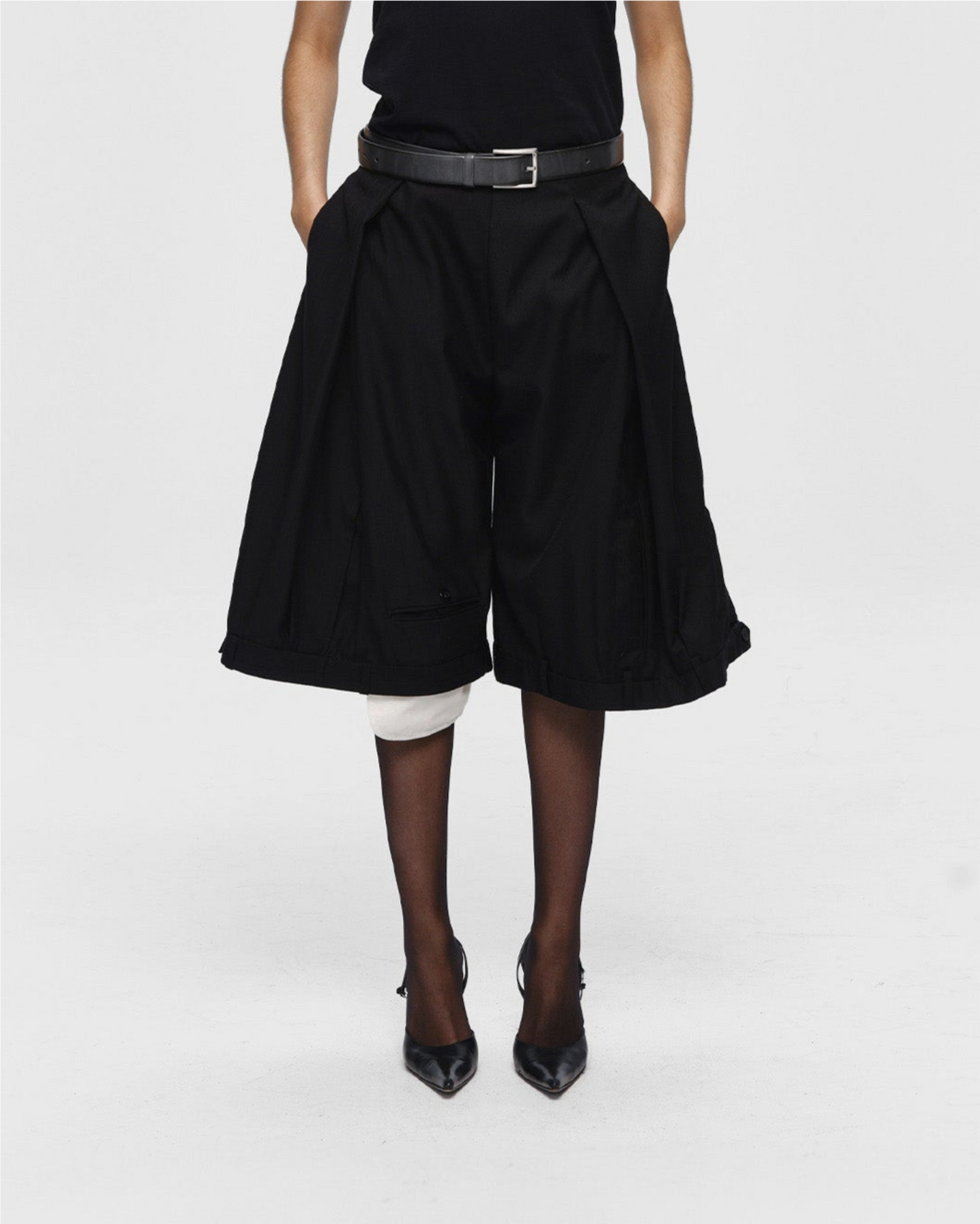 Upside Down Trouser Shorts Wide