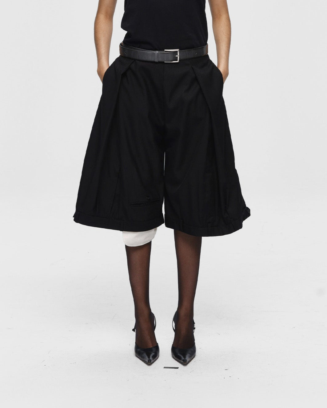 Upside Down Trouser Shorts Wide